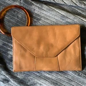 Hobo international tan clutch purse